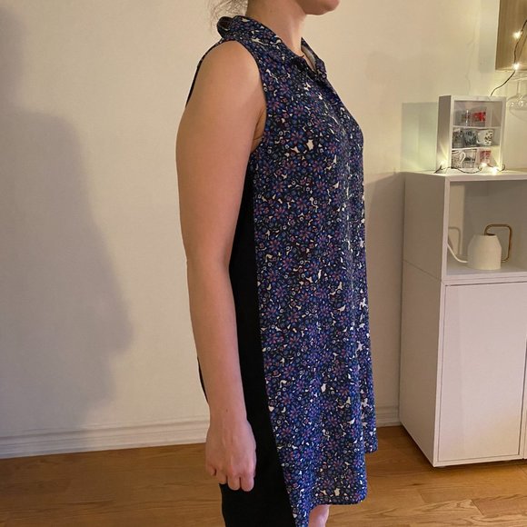 NICOLE MILLER Floral Sleeveless Shirt Dress - Picture 4 of 9